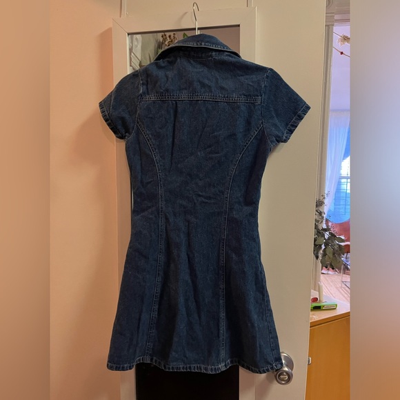 Vintage denim mini dress, size 0 - Picture 4 of 4